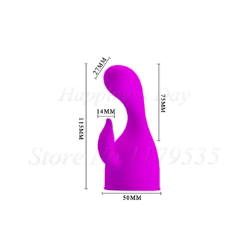 BAILE 9 Size AV Vibrator Headgear G-spot Stimulator Female Masturbator Sex Products Magic Wand Vibrator Head Attachments Sex Toy 2