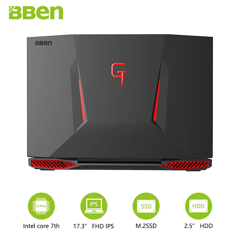 Ноутбук Bben G17 Win 10 Pro активированный Intel i7 7700HQ CPU 8 ГБ/16 ГБ/32 ГБ RAM беспроводная Wi Fi