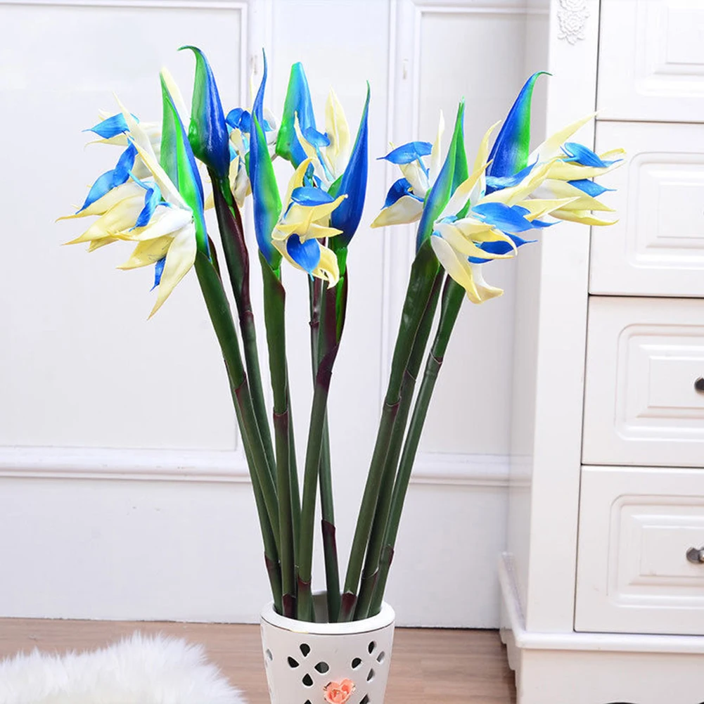 Красивый из искусственных цветов птица рая поддельные растения шелковые Strelitzia