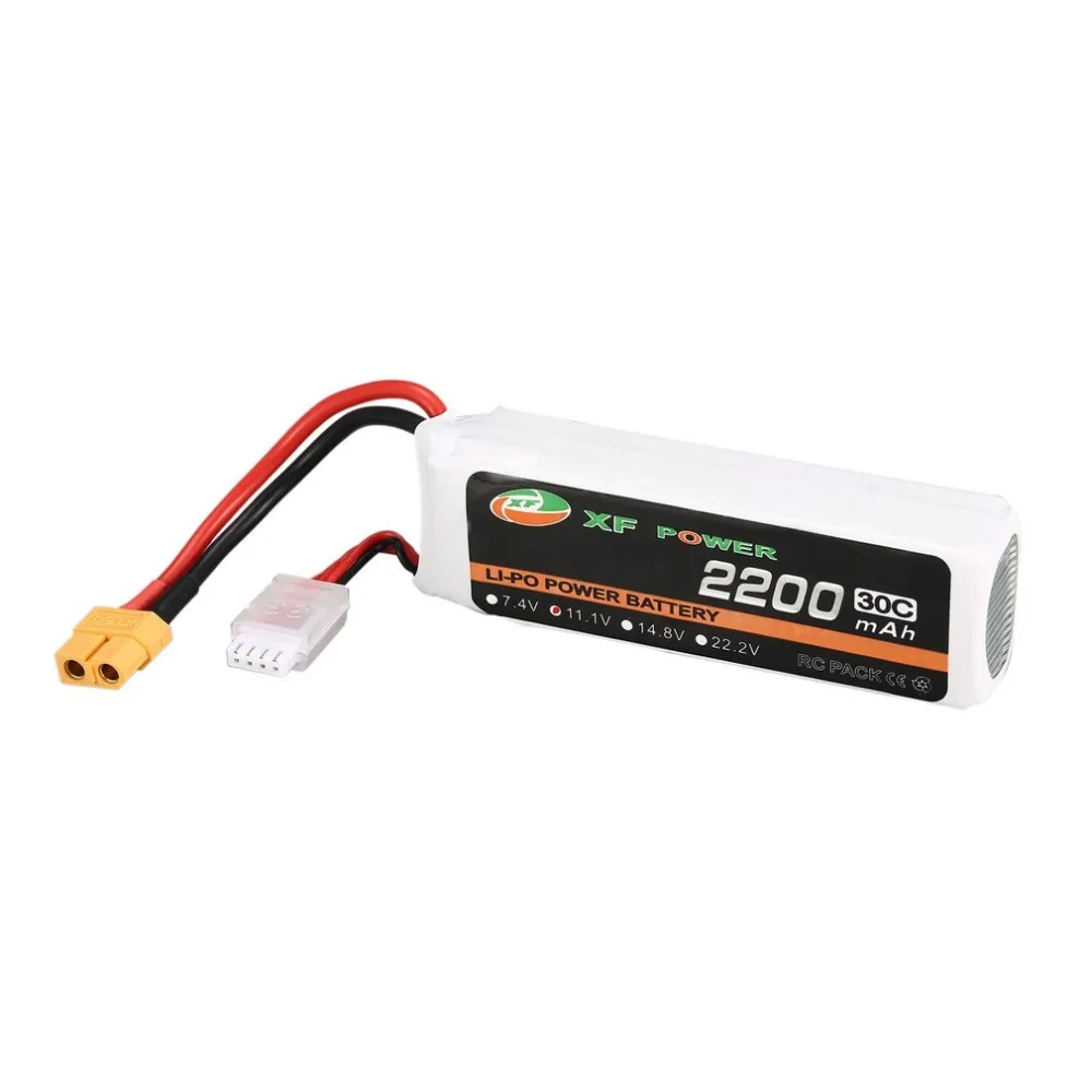 XF POWER 11 1V 2200mAh 30C 3S 3S1P Lipo Battery XT60 Plug Rechargeable For font b