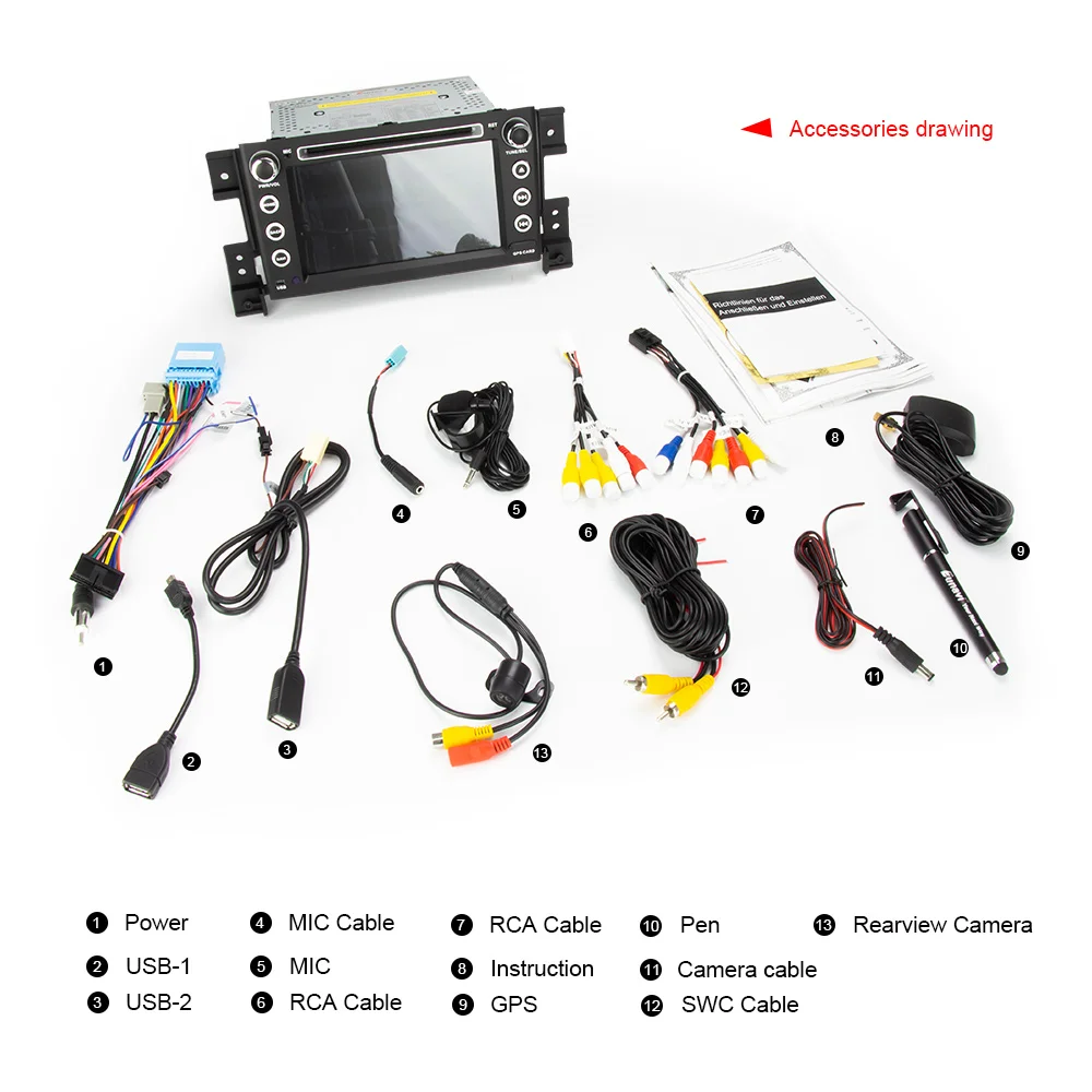 Sale Eunavi IPS Android 9.0 car dvd for Suzuki Grand Vitara 2005-2012 multimedia headunit GPS Radio gps player stereo gps navigation 5