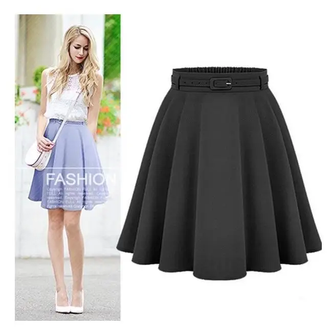 medium length pleated skirt