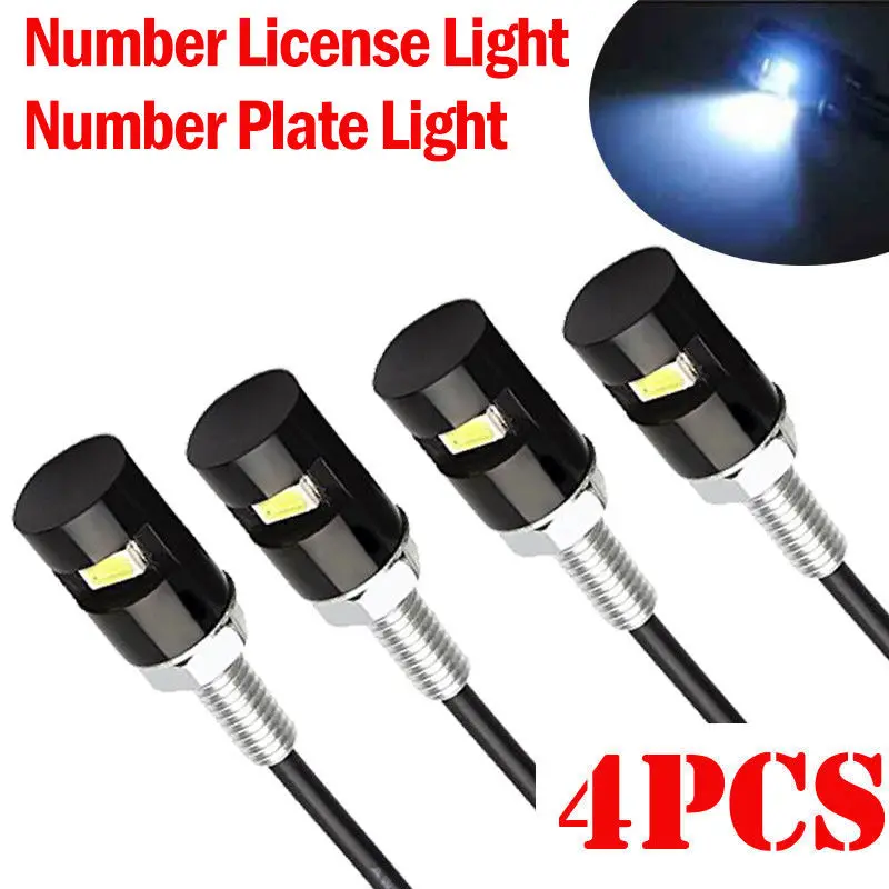 

4pcs LED License Number Plate Light Screw Bulbs 5630 1SMD Auto Car Motorcycle