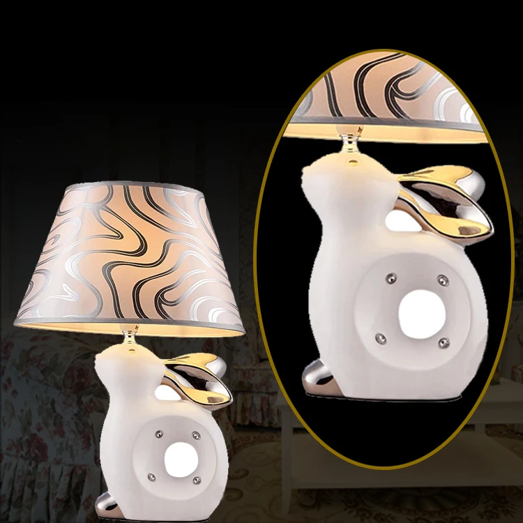 

Children's Table Lamps Elephant Rabbit Garden Living Room Bedroom Warm Pastoral Modern Simple LED Table Lamp ZA623 ZL172