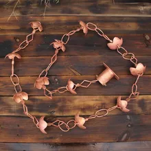 Цепи от дождя медные капли воды цепь желоба на крыше дома раковина вилла сад японский храма дождь колокольчик чистой воды фермы украшения