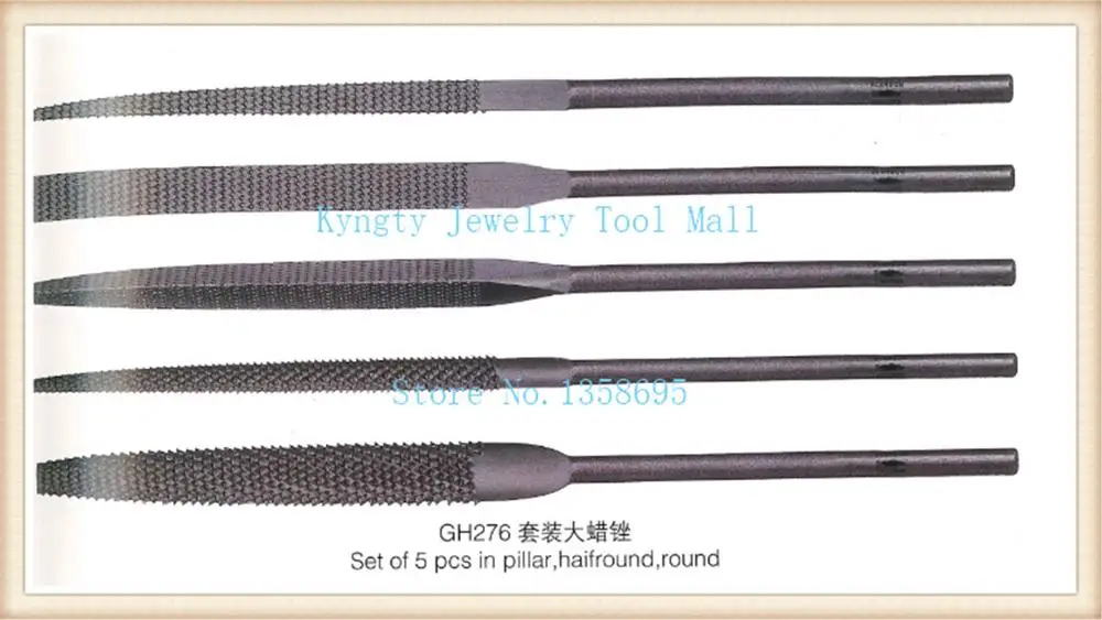 

5pcs Half Round Wax File Jewelry Tool for Carving and Filing