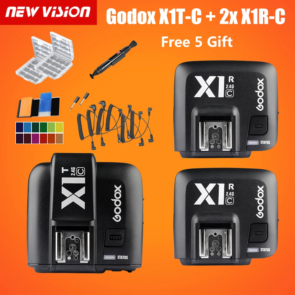 

Godox X1C TTL 2.4 G Wireless Transmitter + 2 x Receiver Kit For Canon 6D 60D 70D 600D 650D 700D 750D 7D 7DII 5DII 5DIII