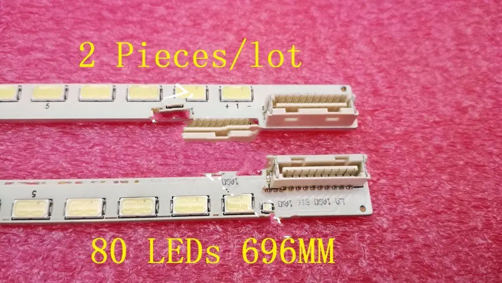 2 Pieces/lot for LED strip 3660L-0376A 55" V6 Edge FHD-1 Rev1.0 1 R L type 80 LEDs 696MM,used parts