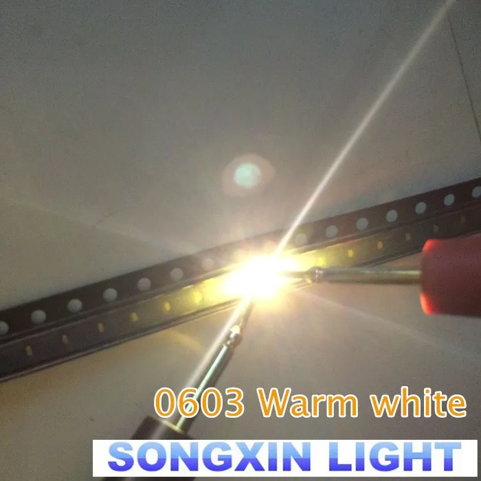 4000 шт. 0603 SMD теплый белый SMT led Super Bright светодиодный S светильник диод вода