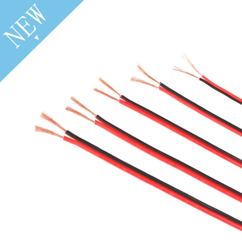 

5pcs 1Meter 2*0.3mm/0.5mm/0.75mm Speaker Wire Audio Core Cable Red And Black For Home Stereo HiFi / Car Audio System 2 x 0.5mm