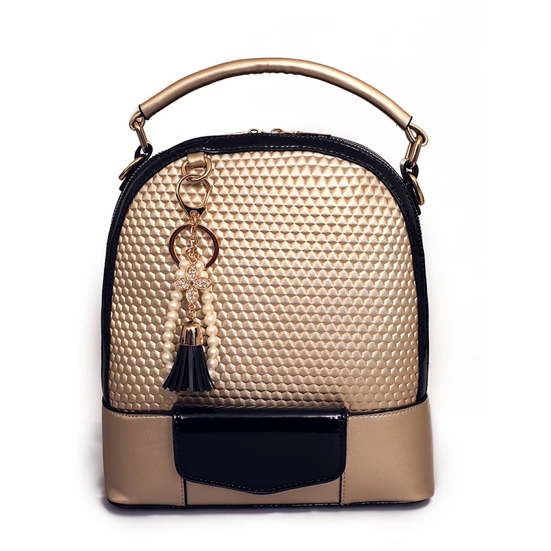 2016 Multifunctional font b Women b font Leather font b Backpack b font Tassel font b
