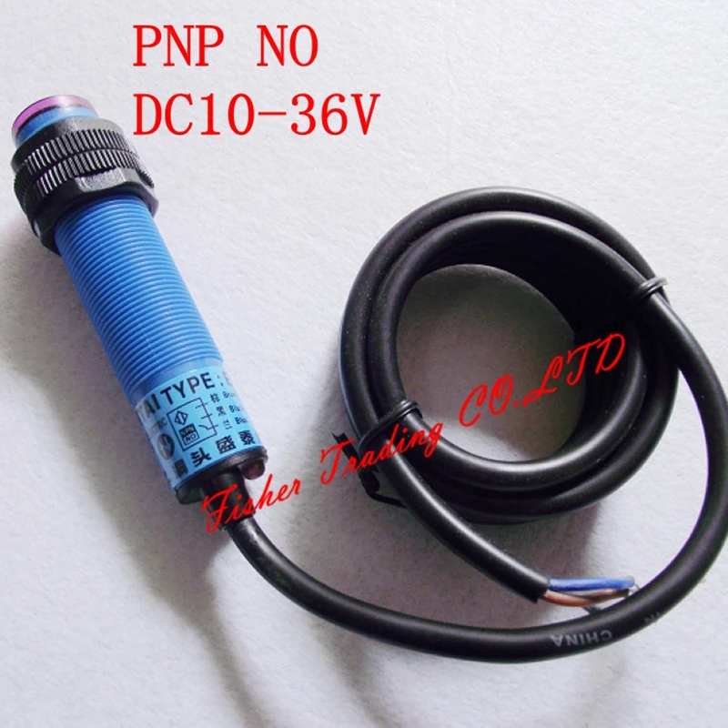 

M18 infrared ray proximity sensor, 30CM detection diffuse photoelectric switch, PNP normally open,DC10-36V