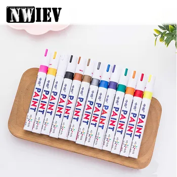 

NWIEV Car Tyre Tread CD Metal Graffiti Marker Pen For Citroen C4 C5 Fiat 500 Renault Duster Megane 2 Logan Captur Alfa Romeo 156