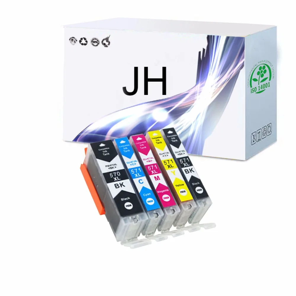 Jinghuang compatible ink cartridge For Canon 570 571XL PGI 570 CLI571 PGI570XL PIXMA MG5750 MG5751 MG5752