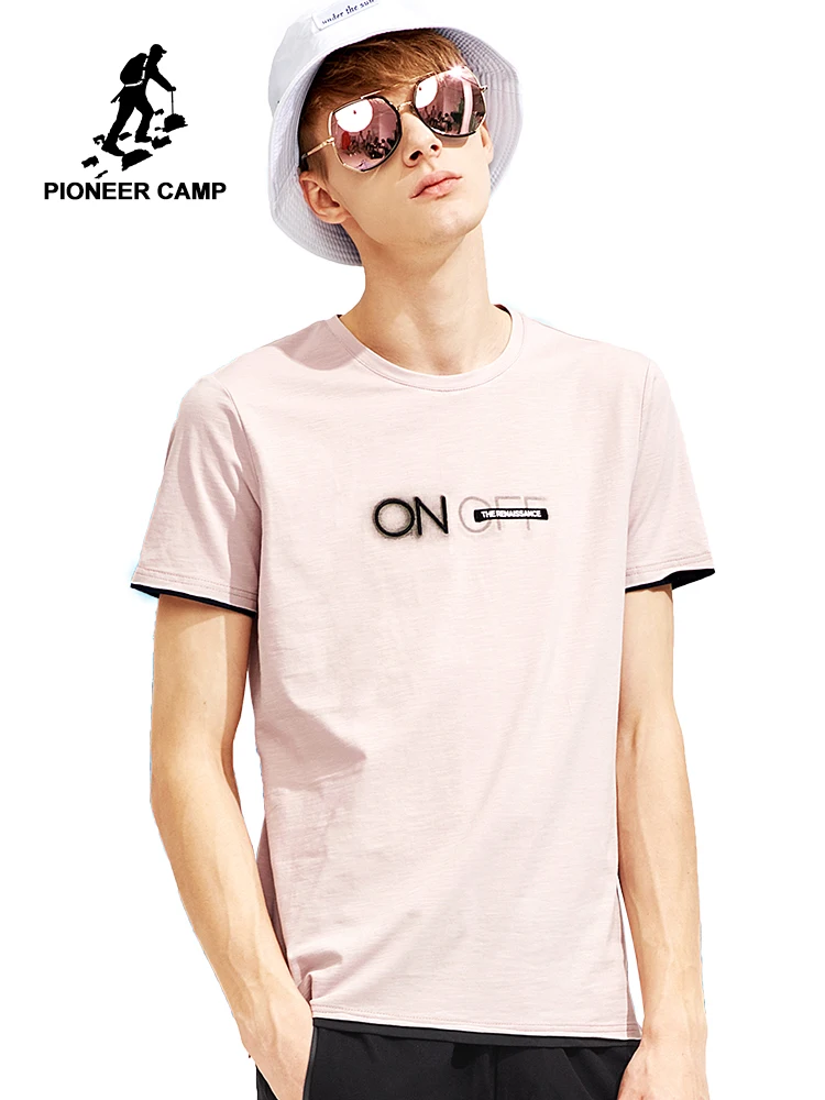 

Pioneer camp new summer short sleeve t shirt for mens brand clothing fashion printed tshirt men quality male tees ADT801065
