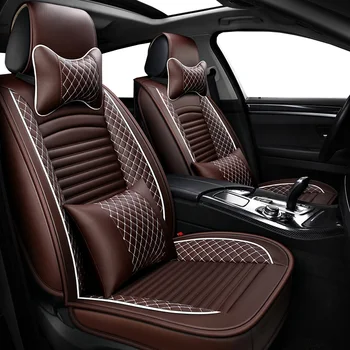 

(Front+Rear) PU Leather auto universal car seat covers for opel mokka seat ibiza skoda octavia a5 mercedes w210 w212 honda civic