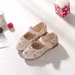 2018 обувь принцессы для девочек PU дети девушка обувь Летняя Открытая элегантная детская обувь для девочек