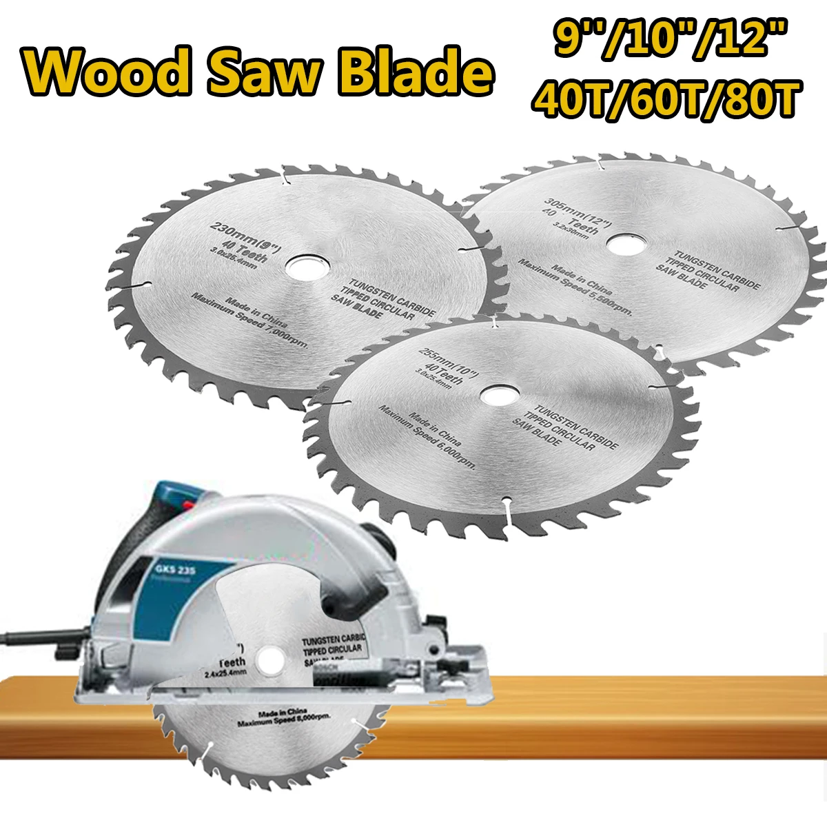 9/10/12 Inch 40/80 Teeth Multifunctional Saw Blades for Wood Cutting Circular Saw Blade Cut Acrylic Plastic Wood 9/10/12 Inch 40/80 Teeth Multifunctional Saw Blades for Wood Cutting Circular Saw Blade Cut Acrylic Plastic Wood
