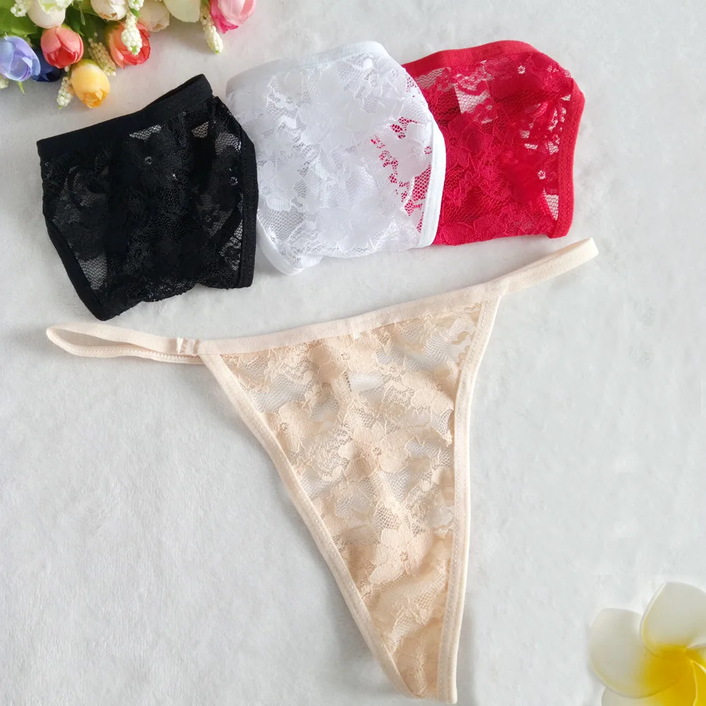 

1pc Fashion Women Hollow Lace Breathe G-string Underwear Simple Briefs Sexy Ladies T-back Funny T Panties Body Clothes
