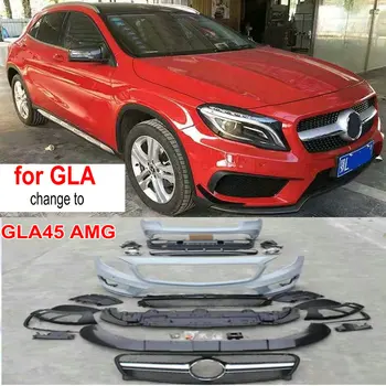 

PP GLA45 AMG Style bodykit for Mercedes-Benz GLA200 2015-2019 years car body kit front bumper + rear bumper + front grill lips