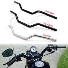 Черный/хром " 25 мм мотоцикл железная рама руль стойка руля для Harley Softail Dyna Sportster XL 883 1200