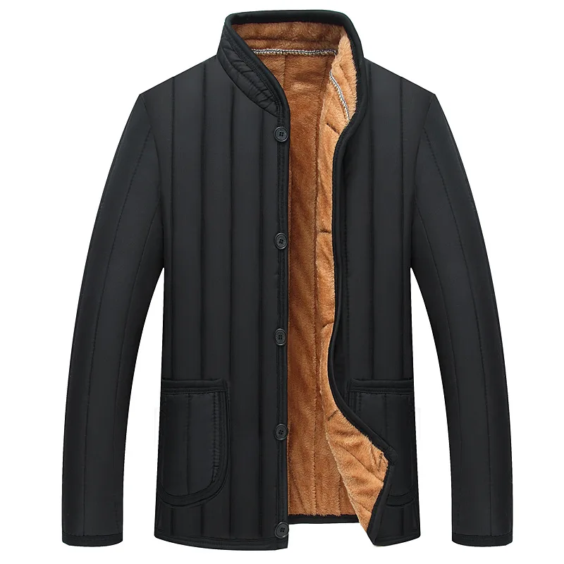 

Mens winter Warm malehooded coat fur warm dropshipping Coat Stand Collar Short Coat Male Outwear Clothing chaqueta Dropshipping