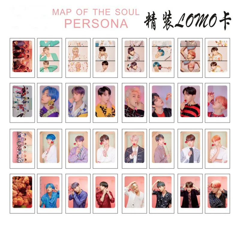 

32Pcs/set KPOP Star Album MAP OF THE SOUL PERSONA LOMO Card Photo Picture Card Postcard Stationery Decoration Supplies Fan Gifts