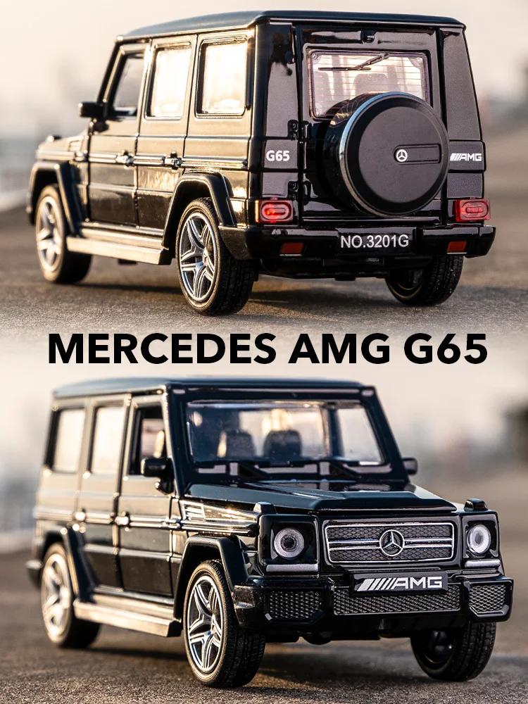  KIDAMI 1:32 Alloy G65 SUV AMG Diecast Vehicle Model Toy Car Pull Back Car with Sound Light Gift Col
