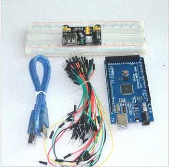 

Hot Sale !! Mega 2560 R3 Mega2560 REV3 ATmega2560-16AU Board+ beardboard power module + MB-102 breadboard + Jumper wires