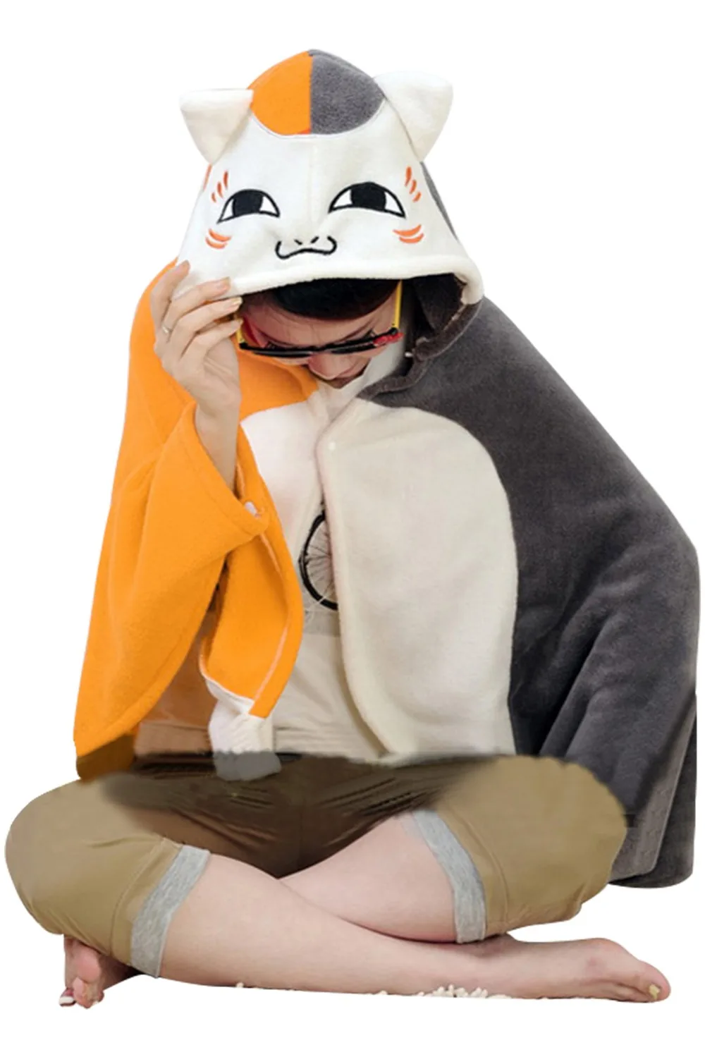 Аниме Нацумэ Yuujinchou Nyanko Sensei кошка накидка с Тоторо одеяло плюшевый Кот Doma cap Косплей Хэллоуин