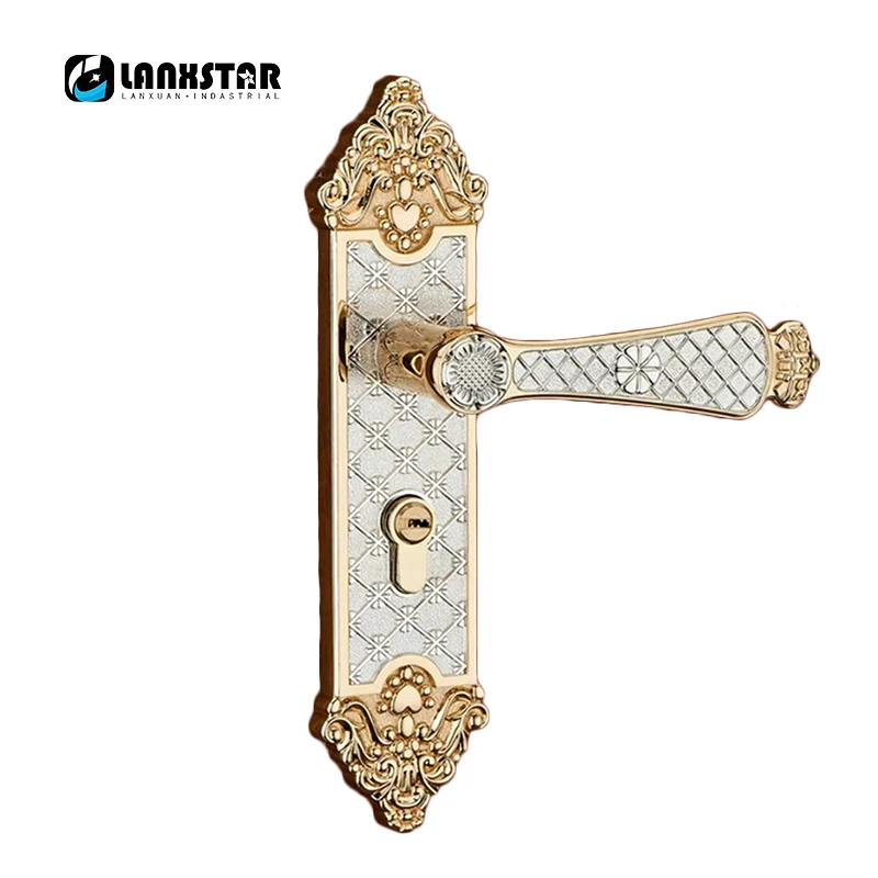 Top Solid Carved Wooden Locks European Style Bedroom Door Locks Bedroom