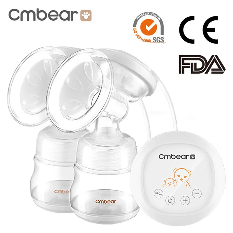 Cmbear bebé lactancia LCD pantalla doble extractor de leche PP USB conveniente potente masaje extra