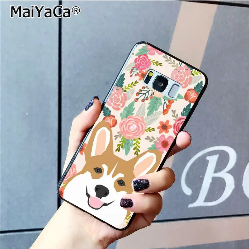 Cute animals Dachshund French Bulldog Labrador Welsh Corgi florals spring flowers