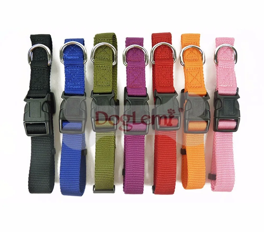 

1 pcs Traser Dog Collar Leash Adjustable Nylon Pure Color Puppy Pet Collars Animal Pet Accessories For Small Dogs