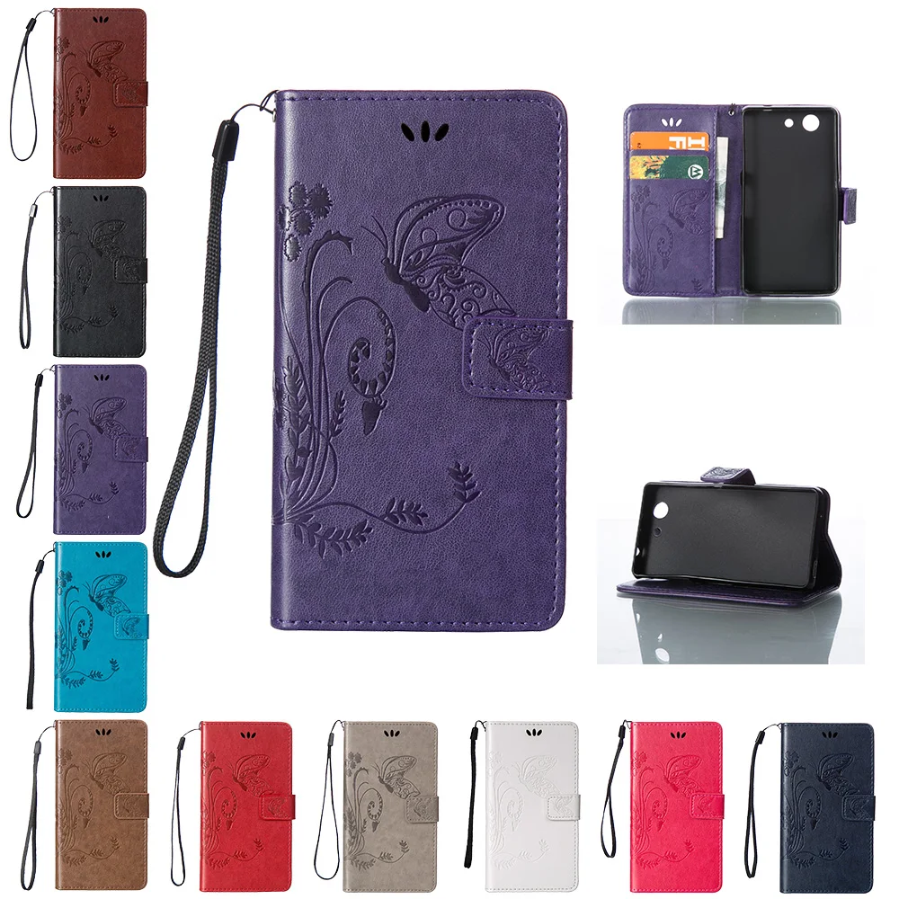 Для sony Xperia Z 3 компактный корпус Z3 мини D5803 D5833 M55W однотонная бабочка Раскладной