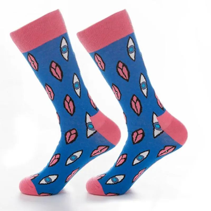 Mens Funny Socks Harajuku Cartoon Animal Puppy Dog Deer Casual Cotton Socks For Christmas Gift Creative Unisex Men Socks