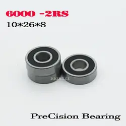 6000-2RS подшипник ABEC-5 10x26x8 мм радиальный 6000 2RS шарикоподшипники 6000RS 180100 RS (10 шт.)