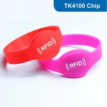 Силиконовый RFID браслет 125 кГц с чипом TK4100 только для чтения