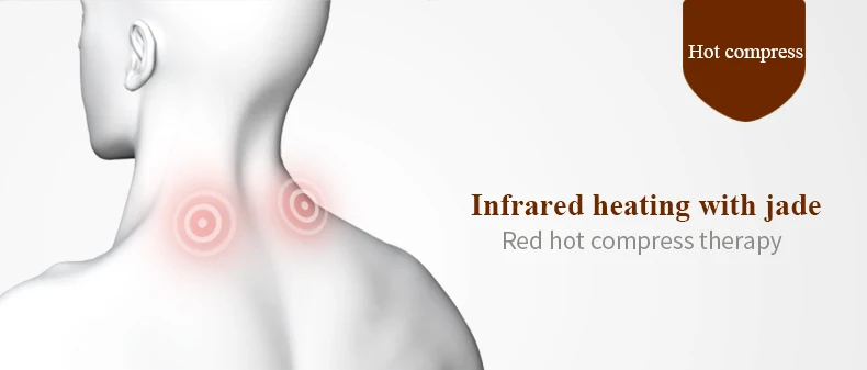 Electric Shiatsu Back Neck Shoulder Leg Body Spa Jade Massage Infrared Heating Kneading Massager Pillow Pain Relief Massageador 07