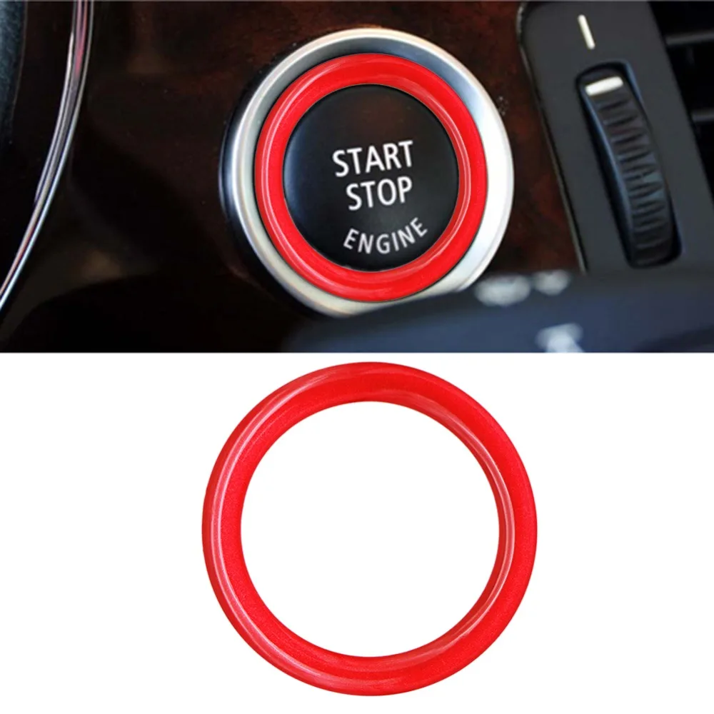 

E87 E90 E60 car accessories interior ignition switch 320 525 1/3/ 5 series Start Stop button decorative ring car accessories