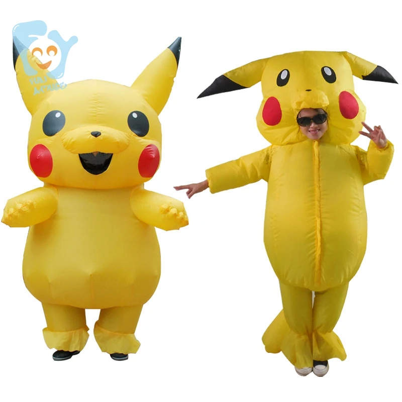 Pikachu Costume Pokemon Cosplay Gonflable Halloween Pikachu Onesie