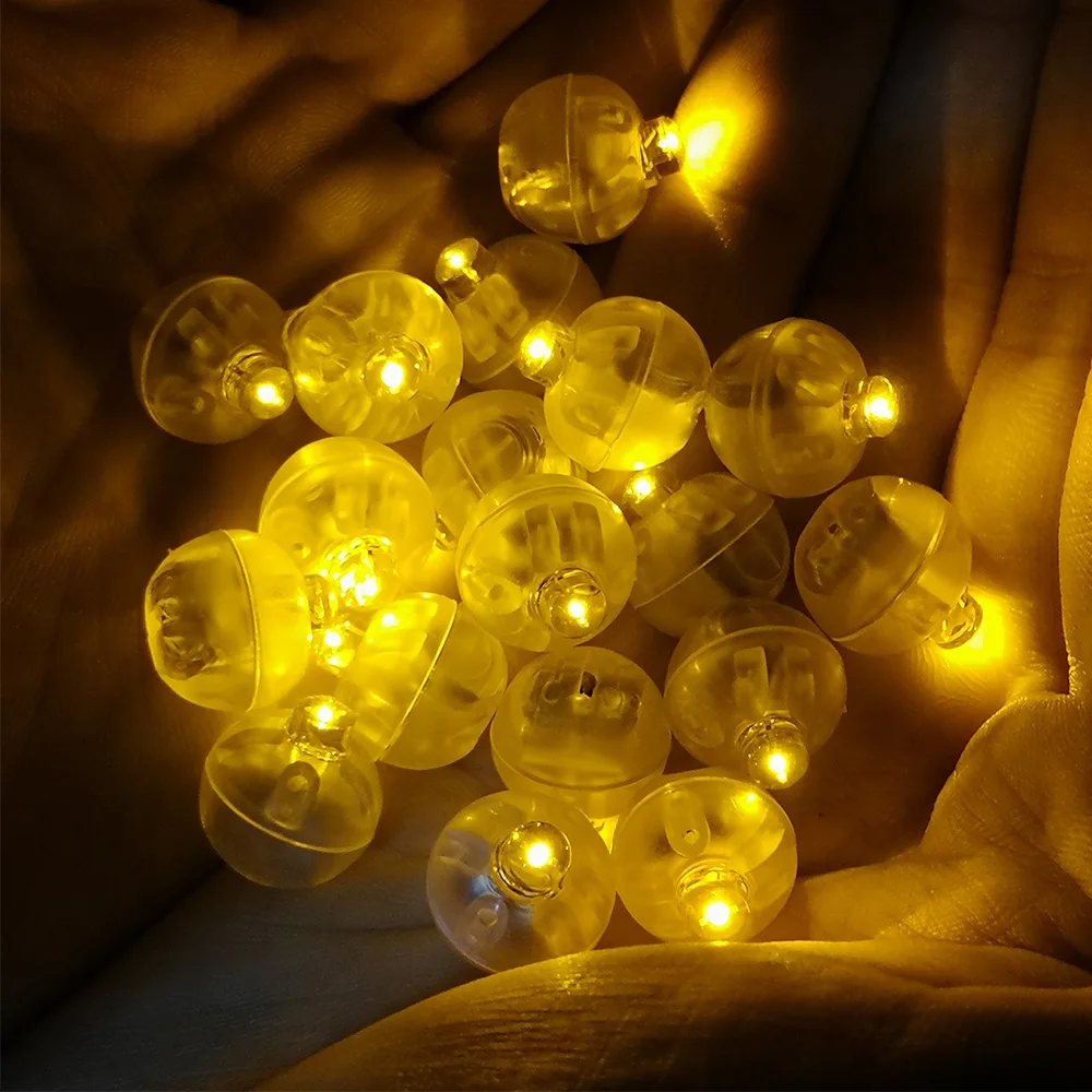 100 шт./лот, круглые RGB светодиодные шары, мини-лампы для свадьбы, рождественской вечеринки, украшения с батареями