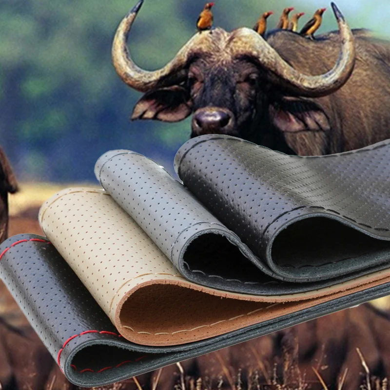 LUNDA DIY Genuine leather steering wheel cover soft Sew steering cover for diameter 38cm Classical car steering wheel LUNDA DIY Genuine leather steering wheel cover soft Sew steering cover for diameter 38cm Classical car steering wheel