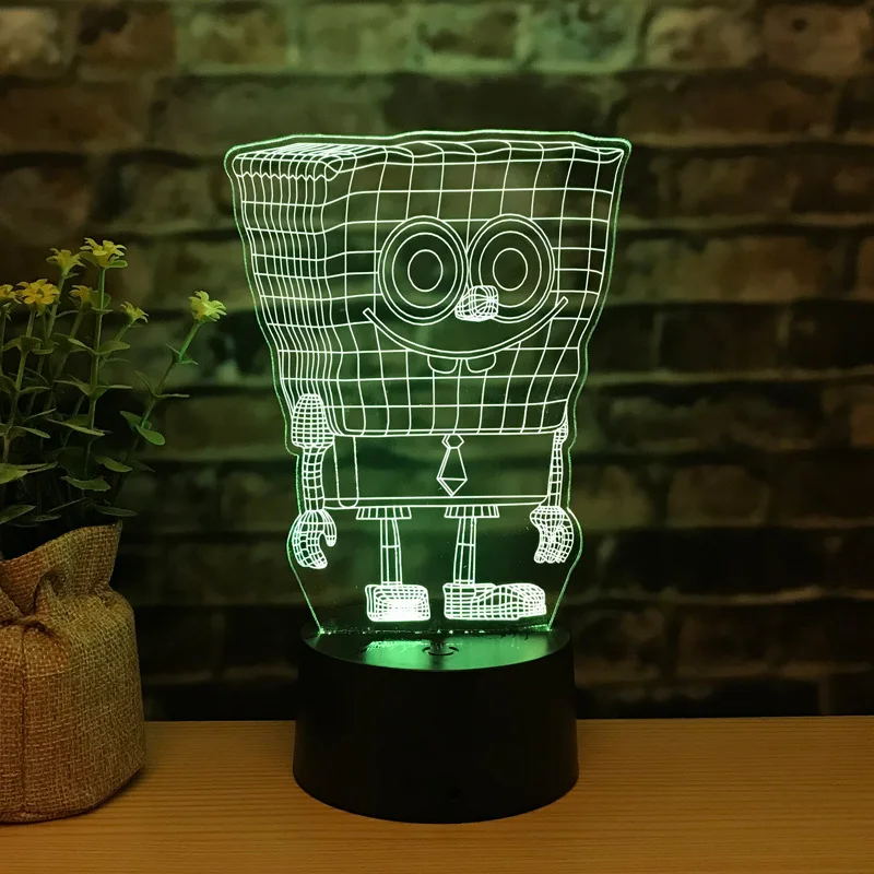 Новинка креативный 3d красочный ночной Светильник сенсорный выключатель