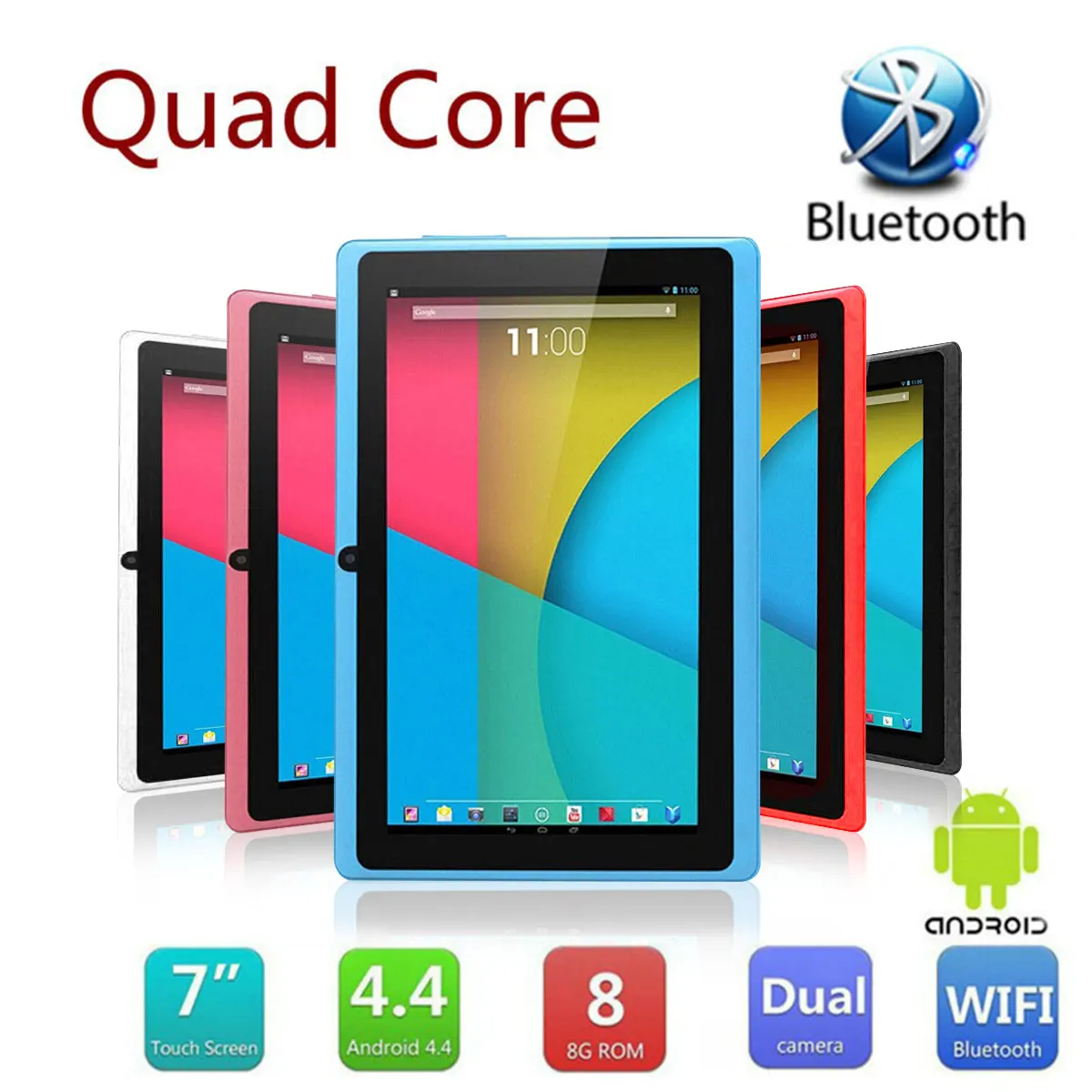 

Computer 7 Inch Quad Core 8GB 512M Tablet PC Octa Core Android System 4.4.2 HD Intelligent With European Plug MP4 Tablets WiFi