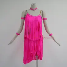 Новые стильные костюмы для латинских танцев, сексуальные платья для латинских танцев с лайкрой и кисточками для женщин, платья для латинских танцев, S-4XL