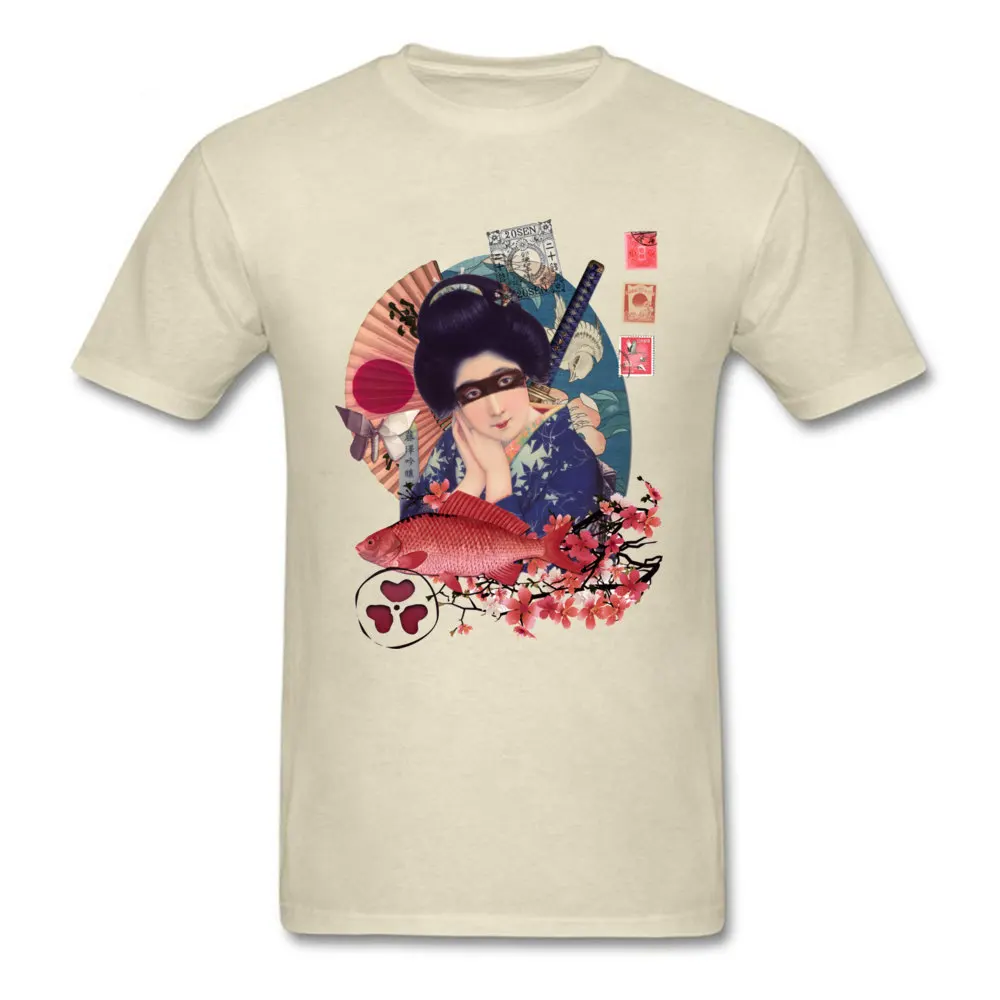 Японские футболки Geisha Samurai Koi С карпом для женщин и мужчин Повседневная Удобная