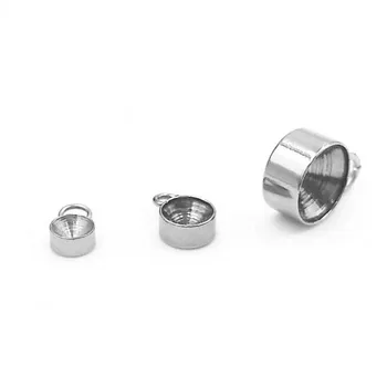 

Stainless Steel 2.5mm 3mm 4mm 4.5mm 5mm 5.5mm Point Back Rhinestone CZ Cabohcon Base Stamping Pendant Blanks Findings