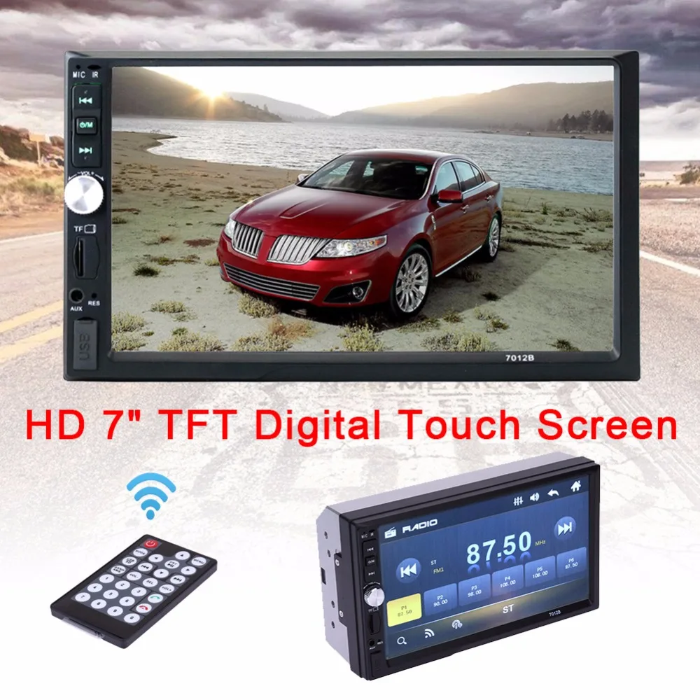 

7" Bluetooth Touch Screen Car MP4 MP5 2 Din Auto FM Radio Autoradio SD/MM Card USB Disk Audio Stereo Music Multimidia Player