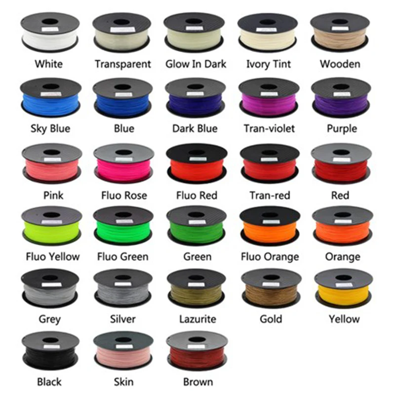 

Anet 3D Printer Filament PLA 1.75mm 1kg Plastic Rubber Consumables Material 28 Kinds Of Filament Colors for You Choose